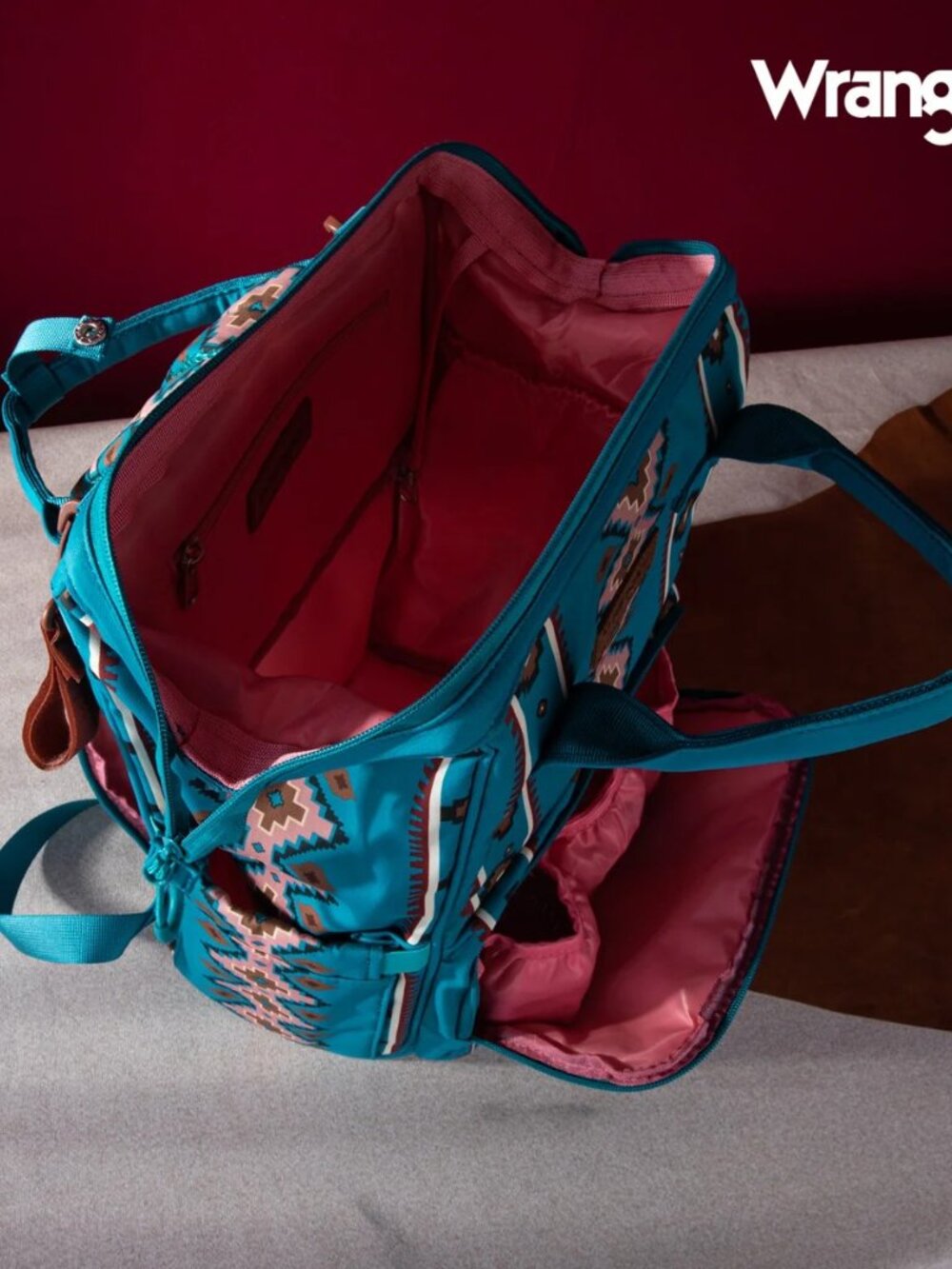 Wrangler Aztec Printed Callie Backpack - Turquoise - Picture 3 of 7